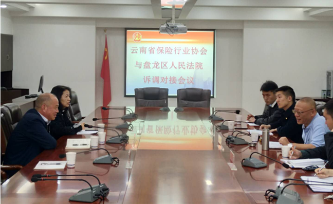 云南省保險行業協會與盤龍區人民法院 就訴調對接工作開展交流座談